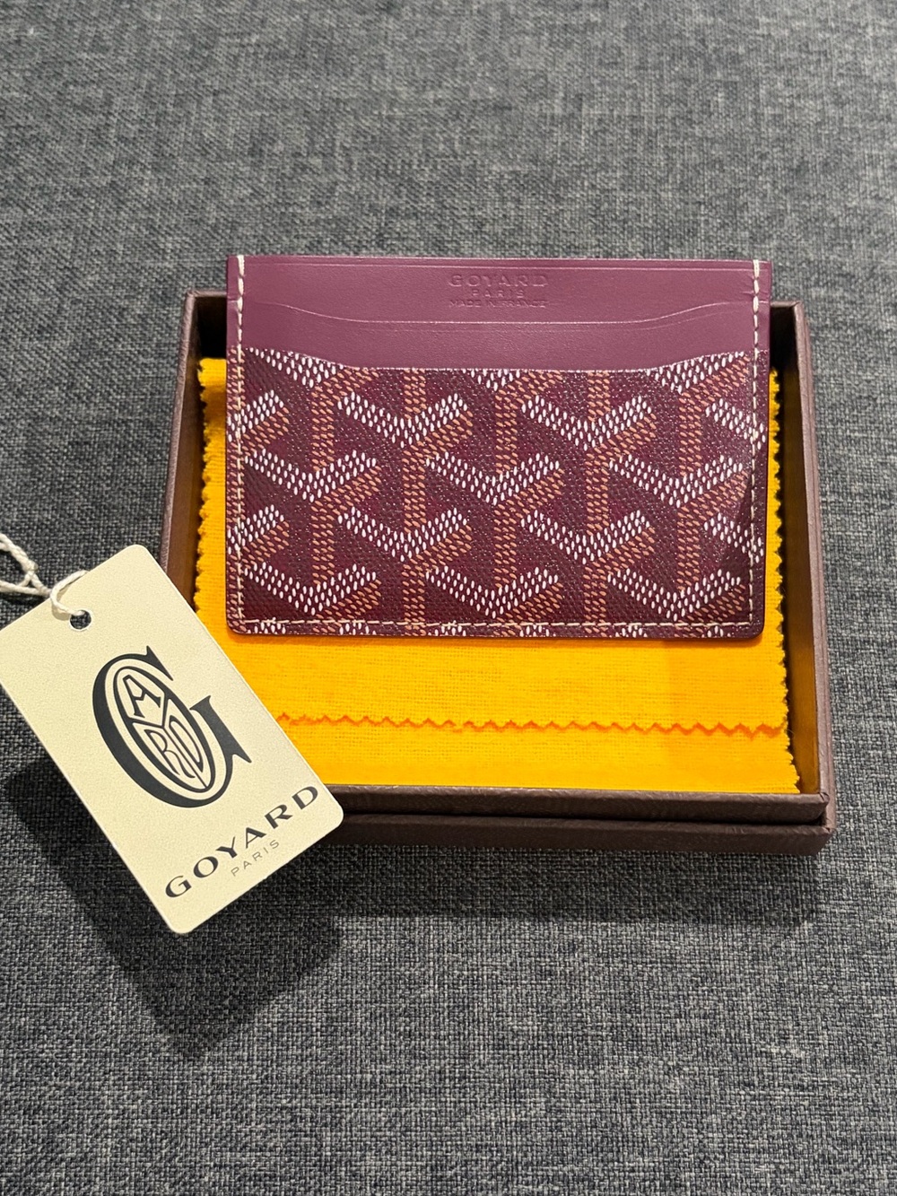 Goyard Saint Sulpice Burgundy Card Holder